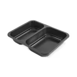 caserolă termosudabilă din plastic cu 2 compartimente pentru horeca