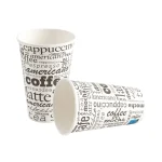 pahar carton cappuccino alb set