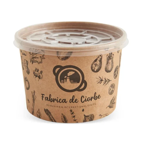 boluri de supa din carton personalizate Fabrica de Ciorbe cu capac