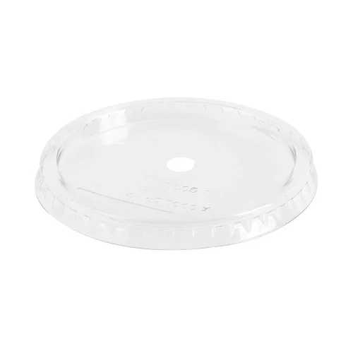 capac plat cu gaură pentru pai, pahare carton 90 mm, set 100 bucăți