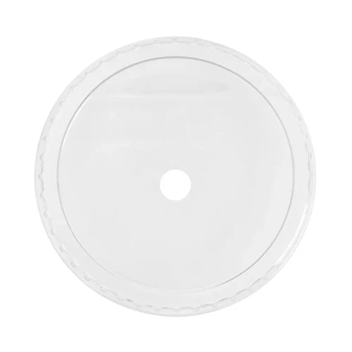 capac plat pentru pahare carton, cu gaură pentru pai, 90 mm, set 100 bucăți