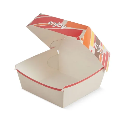 cutie burger enjoy carton imprimat
