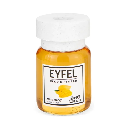 Recipient odorizant cameră cu bețe Eyfel Mango African 120 ml parfum ambiental exotic