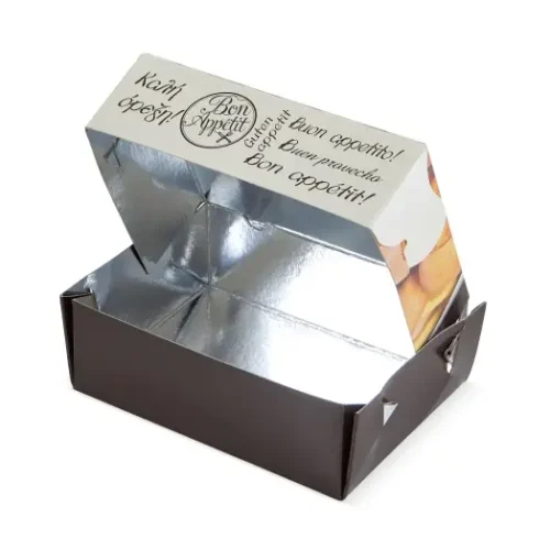 cutie fries din carton cu interior aluminiu