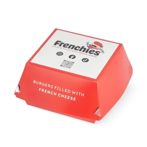cutie burger personalizată din carton pentru livrări HoReCa